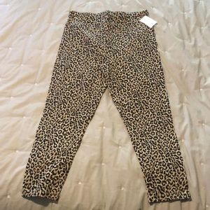 Jcrew leopard capris leggings